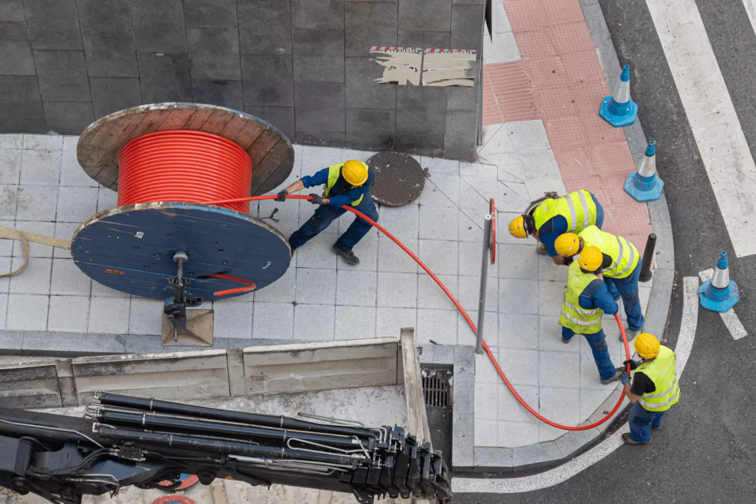 L'équipe DK Working sur chantier